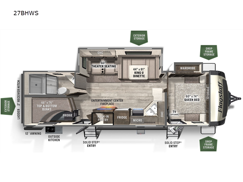 2024 Forest River Flagstaff Super Lite 27BHWS, $ 61,009