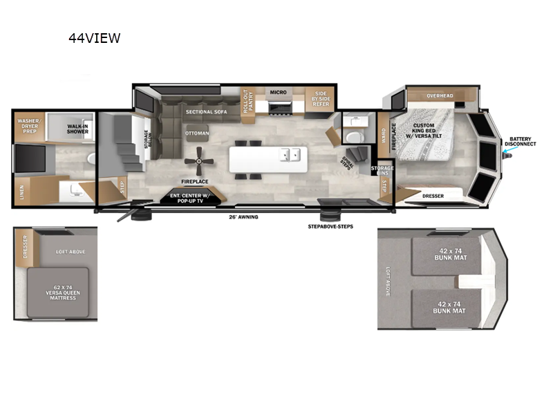2025 Forest River Salem Grand Villa 44VIEW, $ 67,999