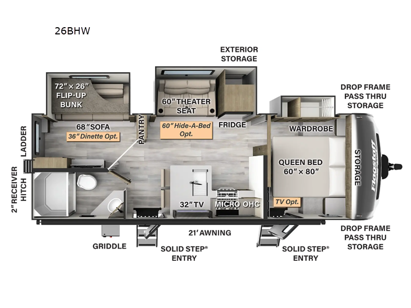 2024 Forest River Flagstaff Super Lite 26BHW, $ 34,999