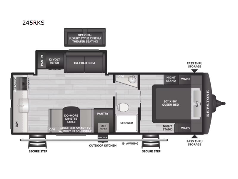 2026 Keystone Bullet Crossfire 245RKS, $ 49,269