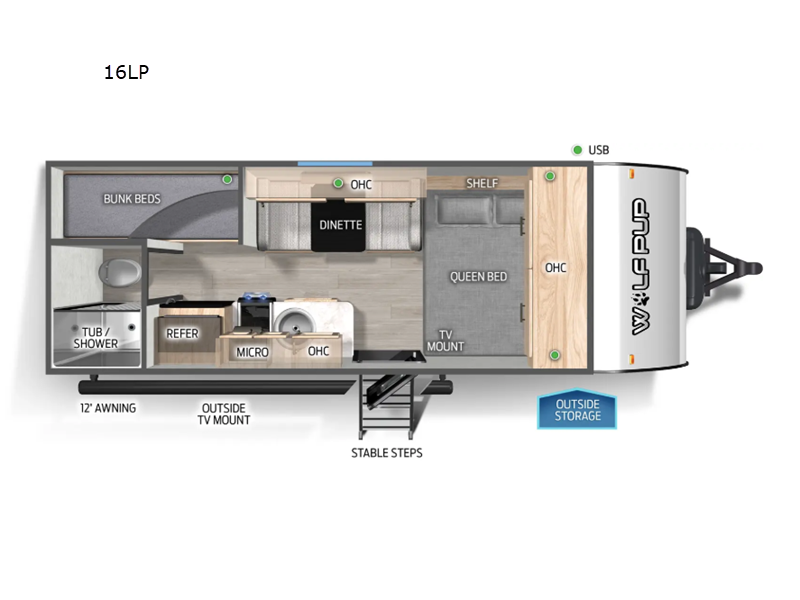 2025 Forest River Cherokee Wolf Pup 16LP, $ 23,638