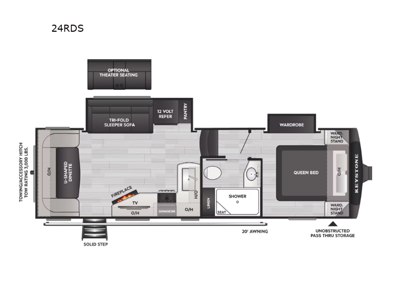 2026 Keystone Cougar Half-Ton (Fifth Wheel) 24RDS, $ 61,943