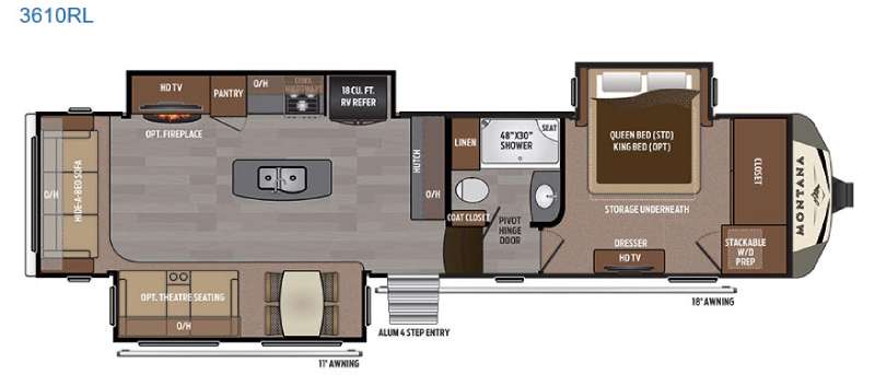 2017 Keystone Montana 3610RL, $ 49,990