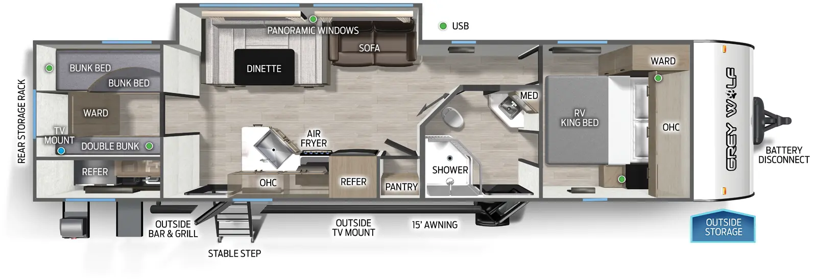 2026 Forest River Cherokee Grey Wolf Travel Traile, $ 29,999