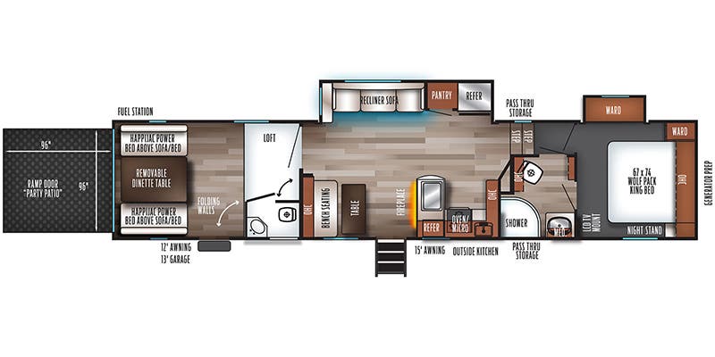 2021 Forest River Cherokee Wolf Pack 335PACK13, $ 39,990