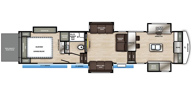 2020 Forest River Riverstone 39FKTH, $ 75,389