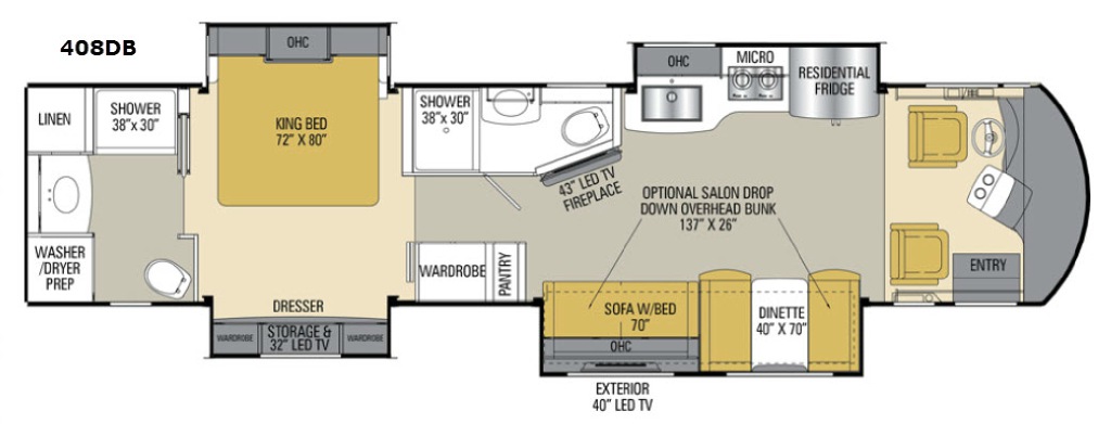 2017 Coachmen Sportscoach Cross Country RD 408DB, $ 134,990