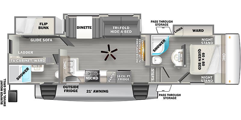 2022 Forest River Sandpiper 3330BH, $ 54,995