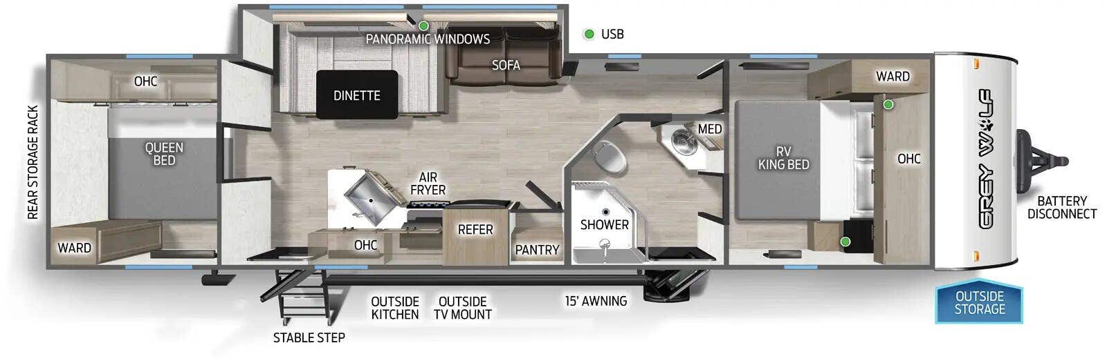 2026 Forest River Cherokee Grey Wolf Travel Traile, $ 36,500