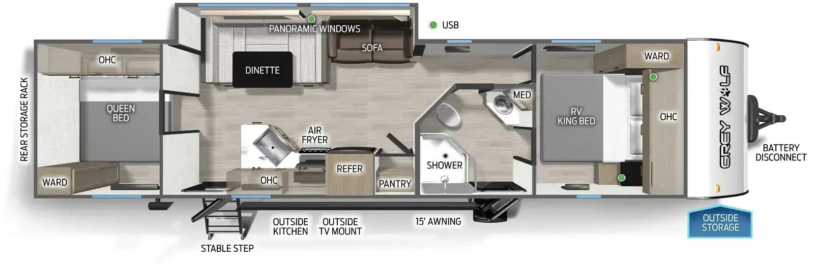 2026 Forest River Cherokee Grey Wolf Travel Traile, $ 36,500