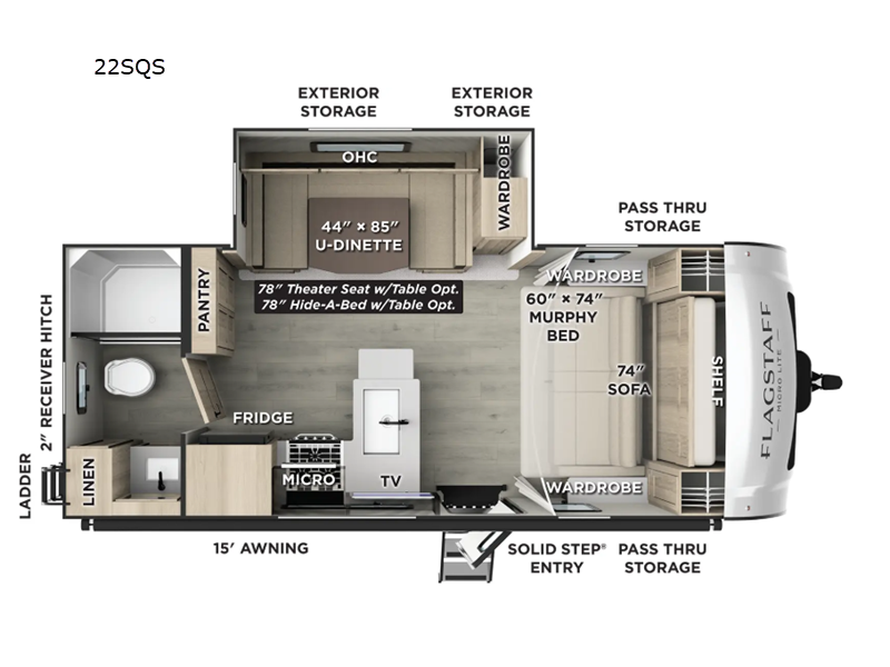 2026 Forest River Flagstaff Micro Lite 22SQS, $ 0