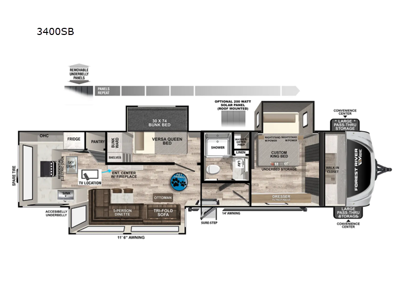 2025 Forest River Vibe 3400SB, $ 70,238