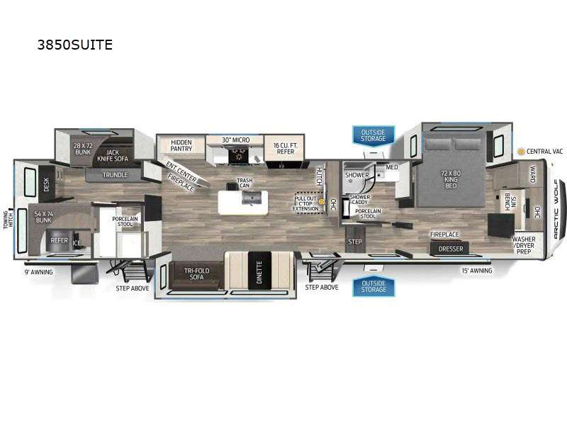 2025 Forest River Cherokee Arctic Wolf Suite 3850 , $ 88,169