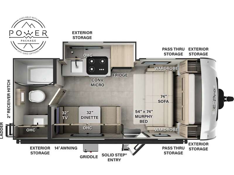 2025 Forest River Flagstaff E-Pro E19FDS, $ 37,005