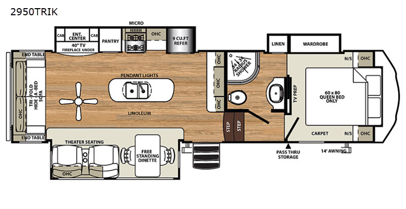 2019 Forest River Sandpiper HT 2950TRIK, $ 0