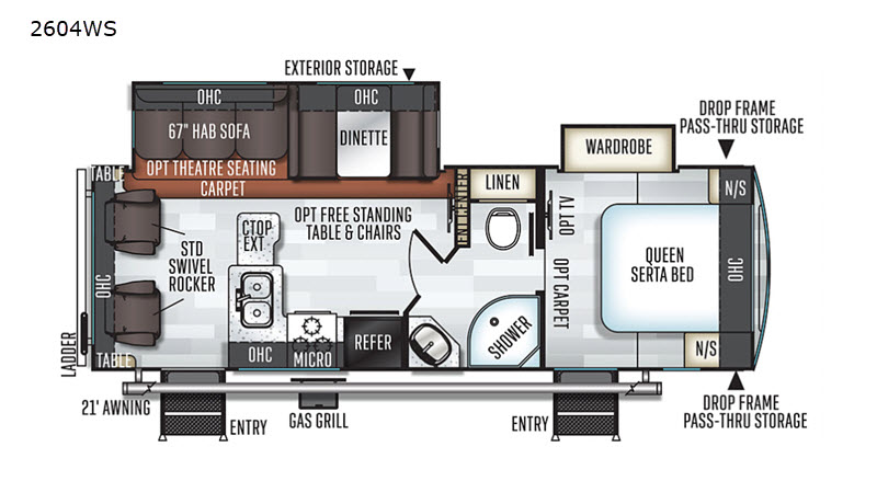 2019 Forest River Rockwood Ultra Lite 2604WS, $ 0