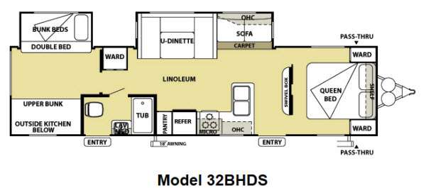 2013 Forest River Salem 32BHDS, $ 0