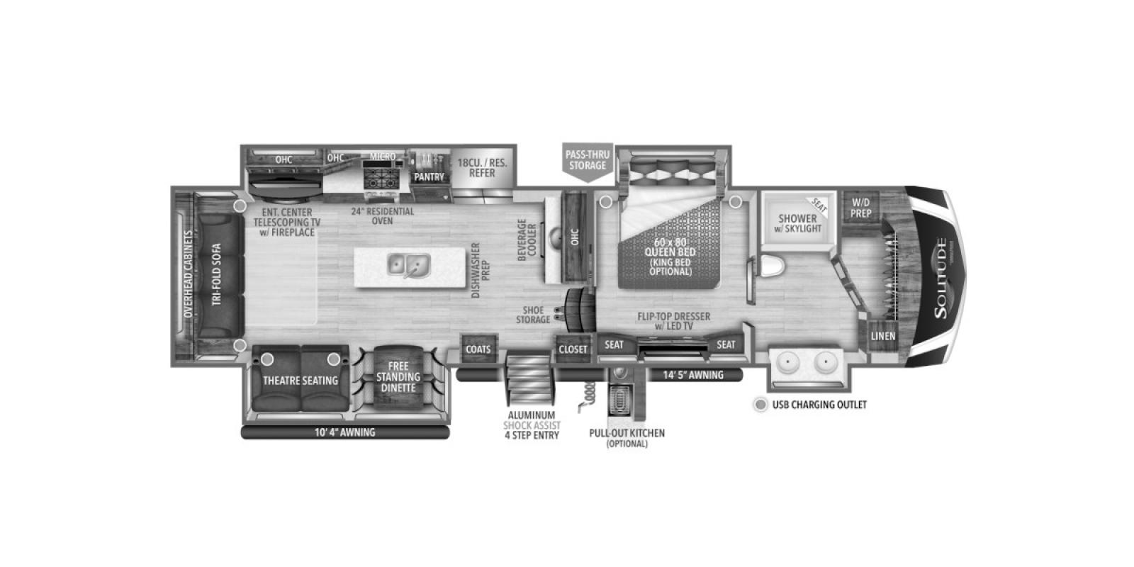 2022 Grand Design Solitude 372WB-R, $ 67,000