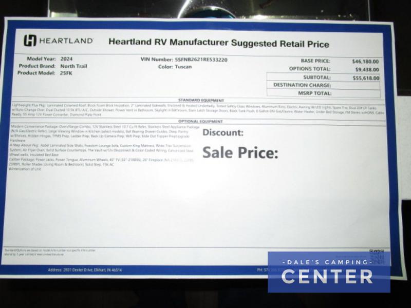 2024 Heartland North Trail Ultra Lite NT 25FK, $ 32,999