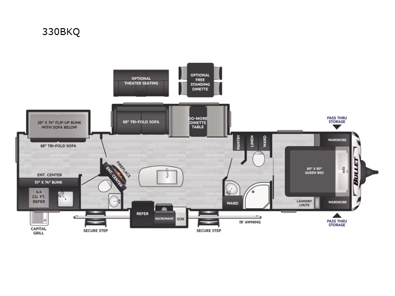 2025 Keystone Bullet (East) 330BKQ, $ 57,909