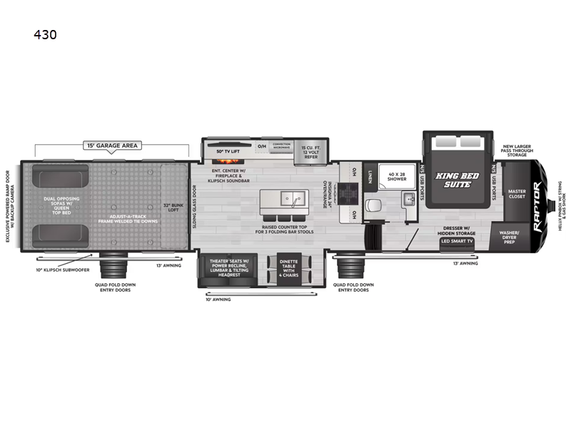 2025 Keystone Raptor 430, $ 0