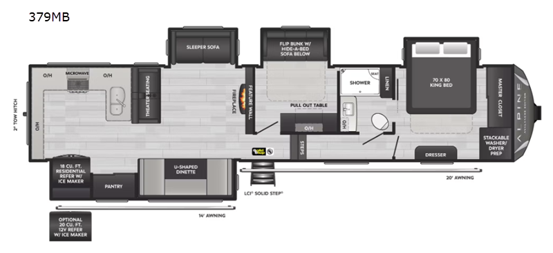 2025 Keystone Alpine Avalanche Edition 379MB, $ 112,135