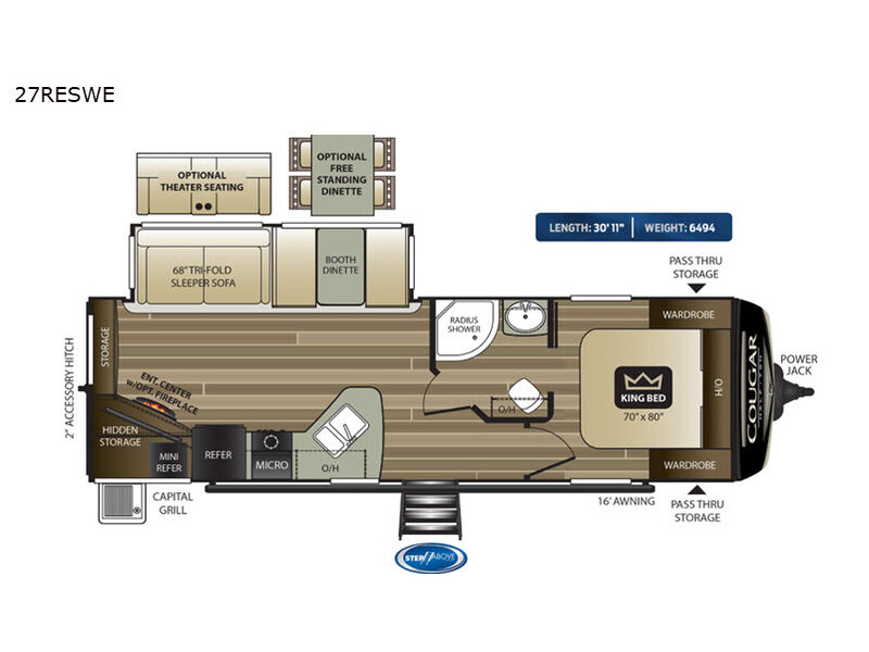 2020 Keystone Cougar Half-Ton (East) 22RBS, $ 33,990