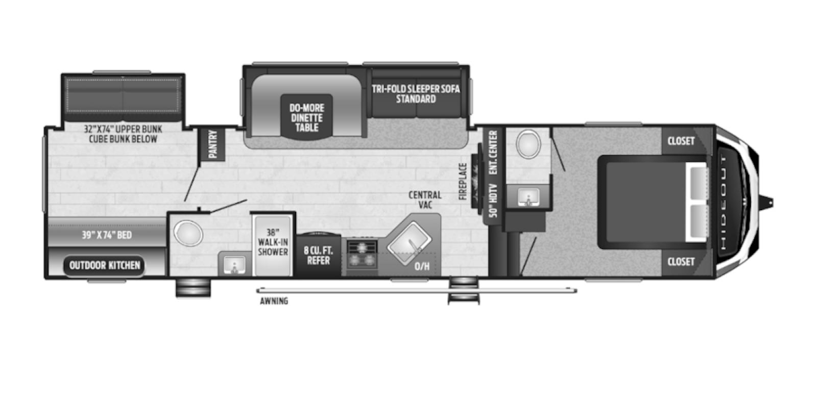 2020 Keystone Hideout (All Regions) 308BHDS, $ 32,900