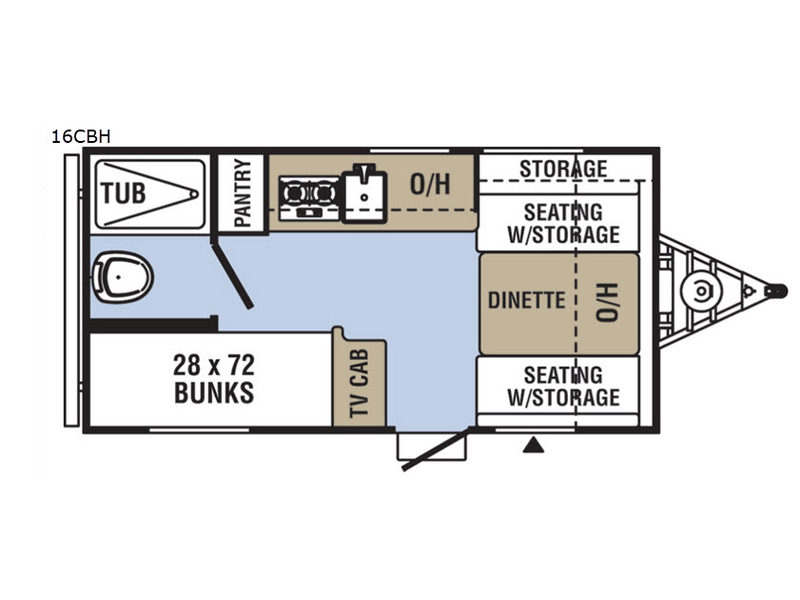 2018 Coachmen Clipper Cadet 16CBH, $ 6,999