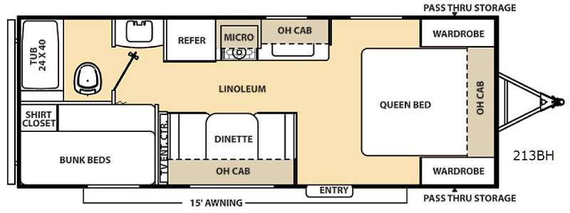 2015 Coachmen Catalina 213BH, $ 0