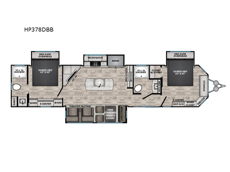 2024 CrossRoads Hampton HP378DBB, $ 64,990