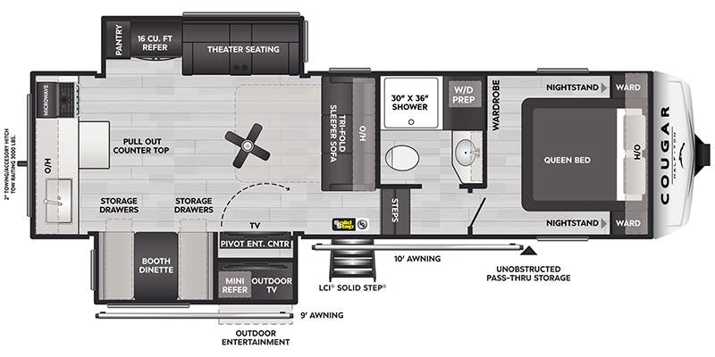 2027 Keystone Cougar Half-Ton (Fifth Wheel) 26RKE, $ 55,990