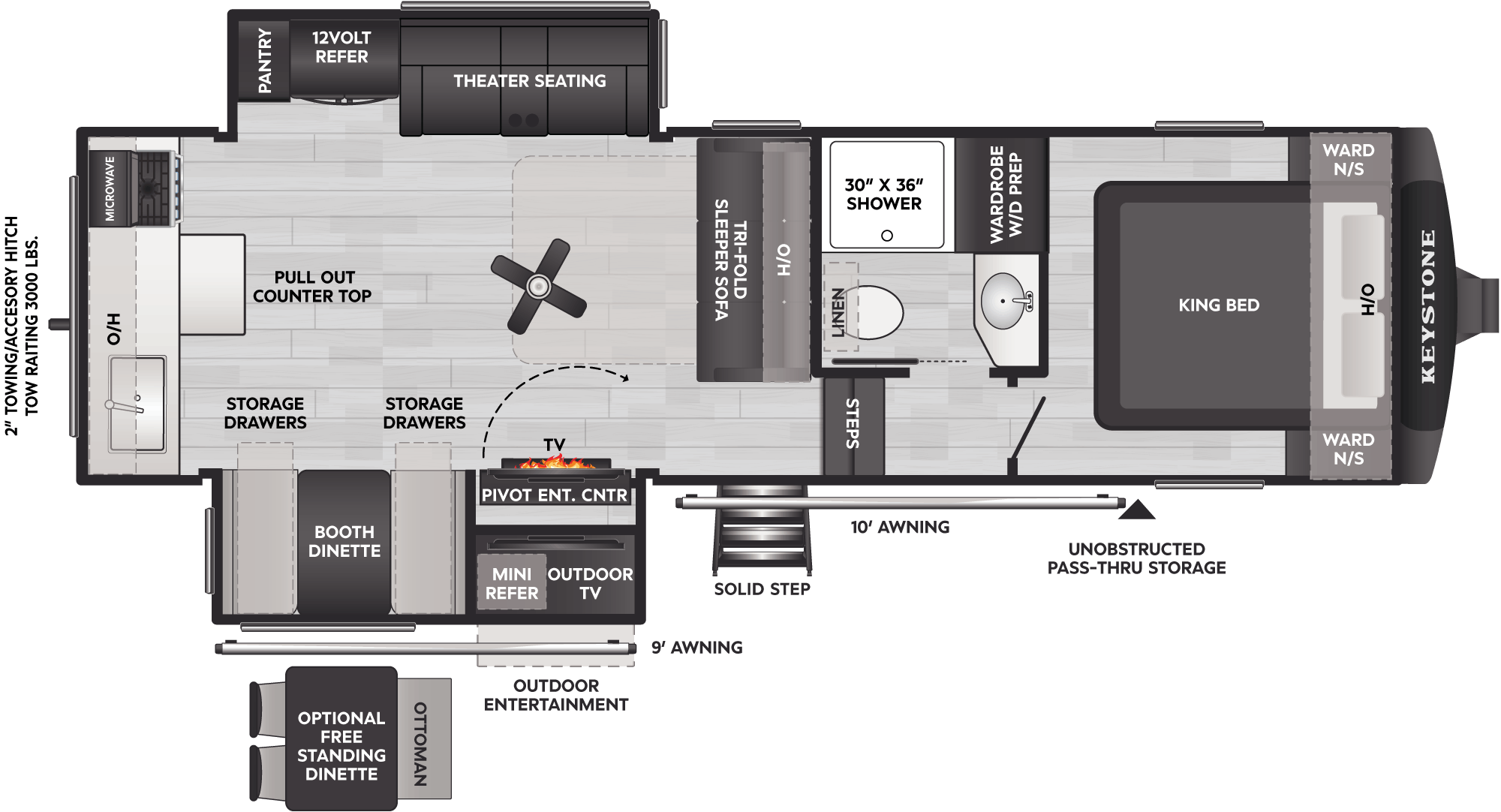 2027 Keystone Cougar Half-Ton (Fifth Wheel) 26RKE, $ 55,990