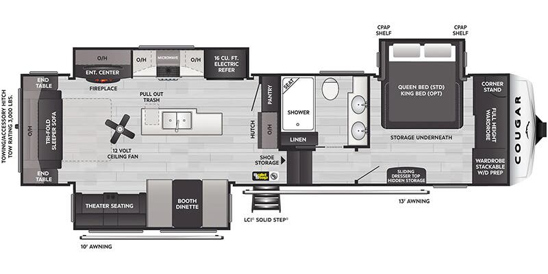 2027 Keystone Cougar 316RLS, $ 72,990