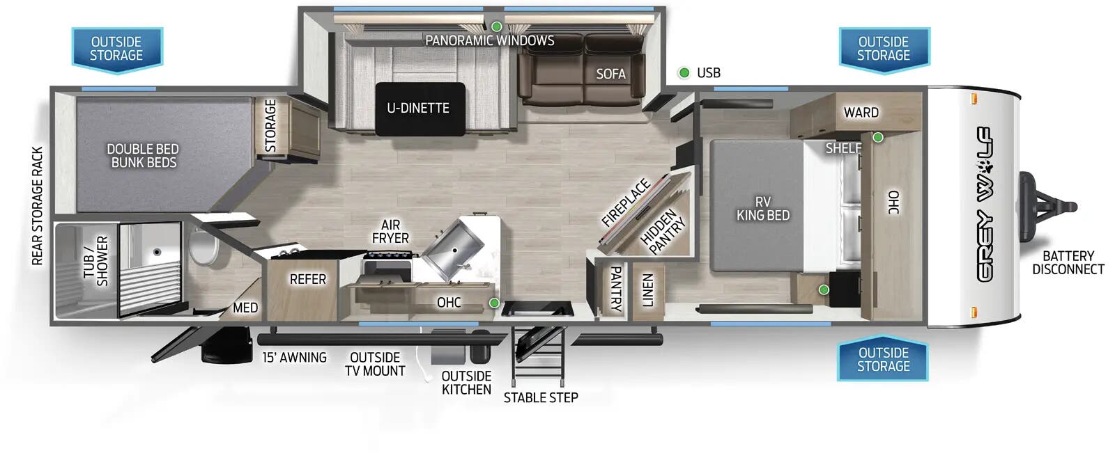2026 Forest River Cherokee Grey Wolf Travel Traile, $ 27,999