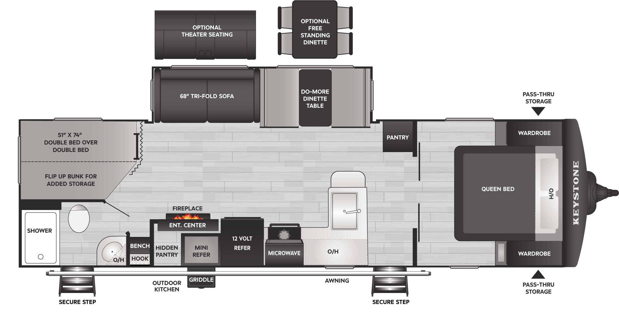 2025 Keystone Bullet Crossfire 290BHS, $ 35,999