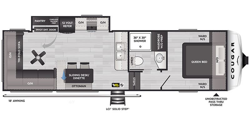 2027 Keystone Cougar Half-Ton (Fifth Wheel) 26RES, $ 55,990