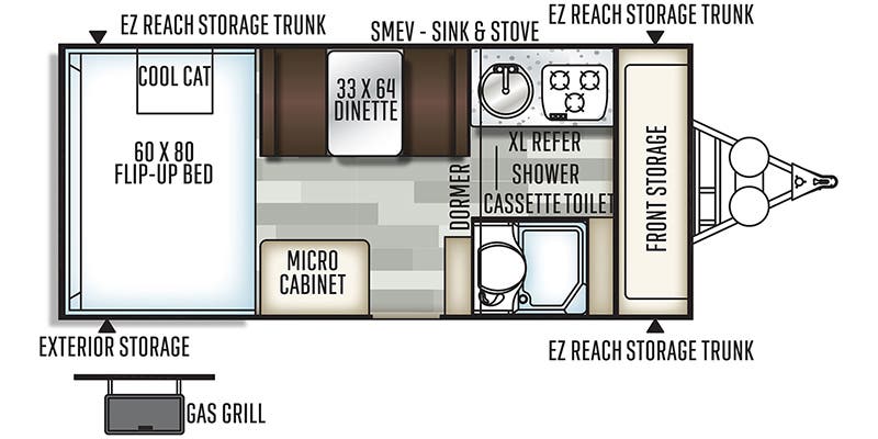 2019 Forest River Rockwood Hard Side A214HW, $ 12,700