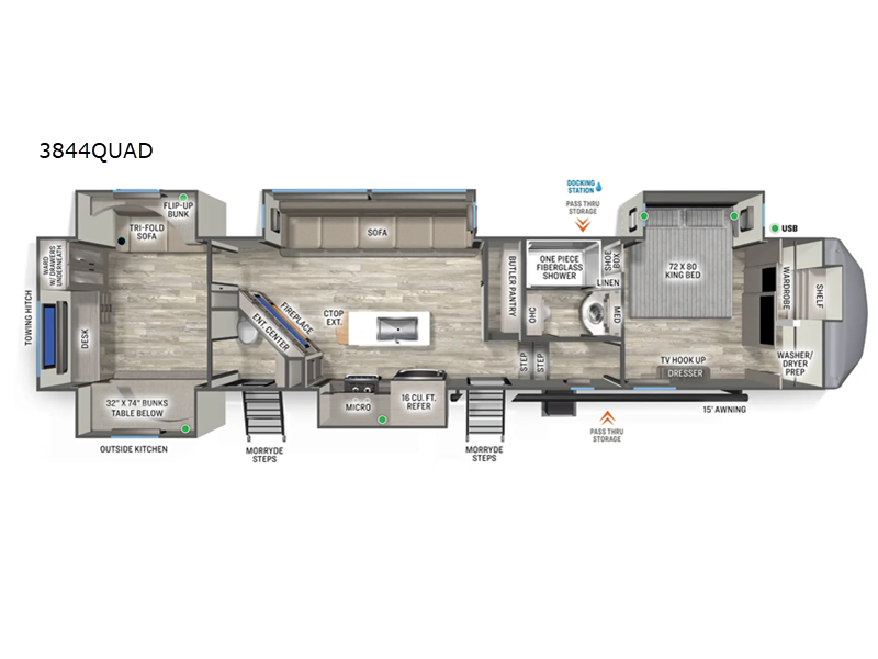 2026 Forest River Sandpiper 3844QUAD, $ 120,239