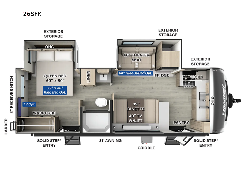 2025 Forest River Flagstaff Super Lite 26SFK, $ 59,760