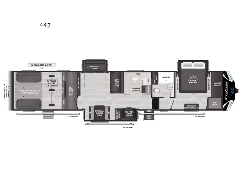 2025 Keystone Fuzion 442, $ 119,999