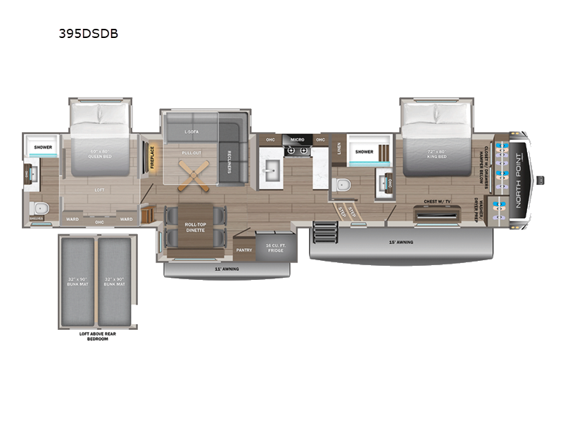 2027 Jayco North Point 395DSDB, $ 152,971
