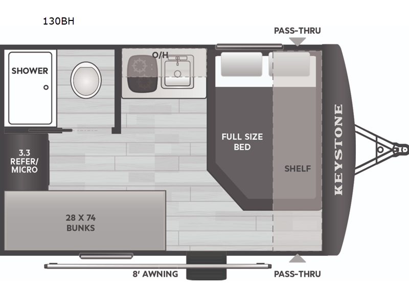 2026 Keystone Hideout Mini 130BH, $ 10,999