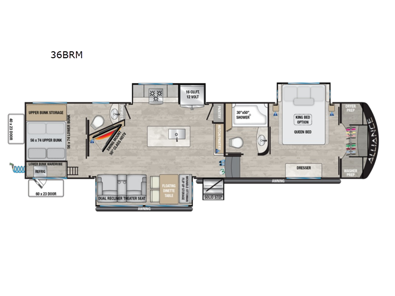 2023 Alliance RV Avenue 36BRM, $ 80,002