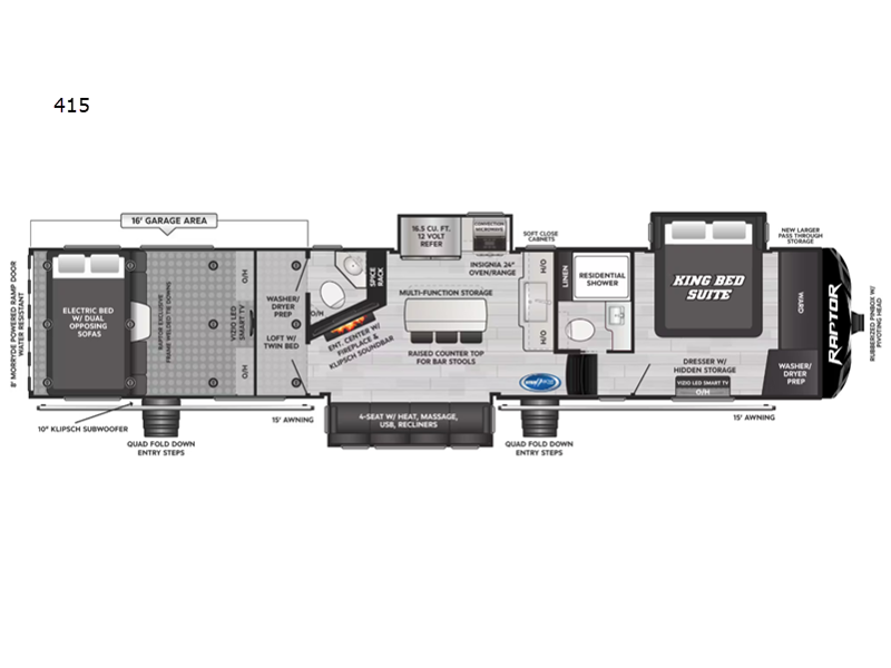 2025 Keystone Raptor 415, $ 112,990