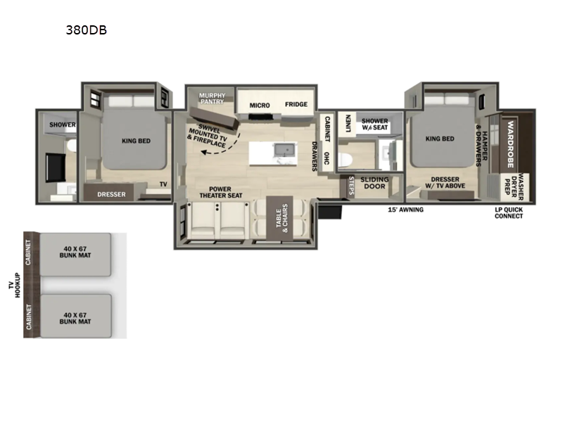 2027 Forest River Cedar Creek 380DB, $ 0