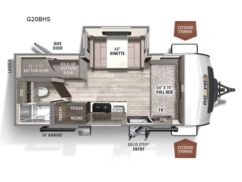 2023 Forest River Rockwood Geo Pro G20BHS, $ 29,990