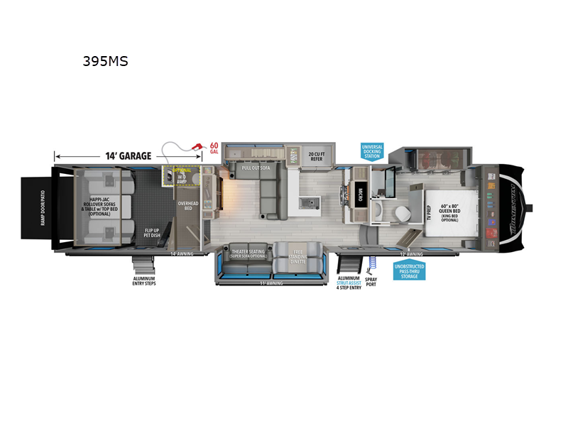 2024 Grand Design Momentum M-Class 395MS, $ 99,990