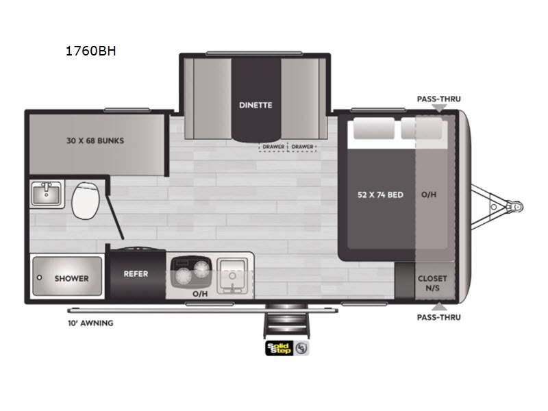 2022 Keystone Springdale Mini 1760BH, $ 16,998