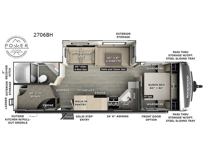 2027 Forest River Rockwood 2706BH, $ 64,660